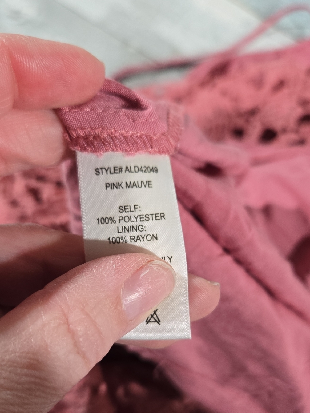 Astr Pink Mauve Floral Lace Midi Dress Sz Medium - Picture 5 of 5